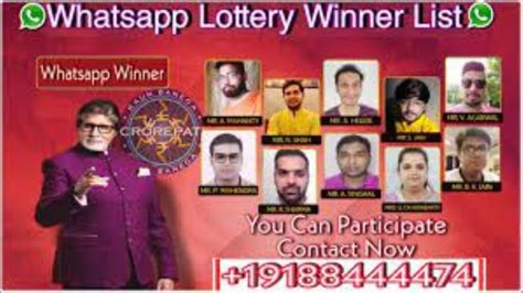 kbc lottery winner 2019 list whatsapp